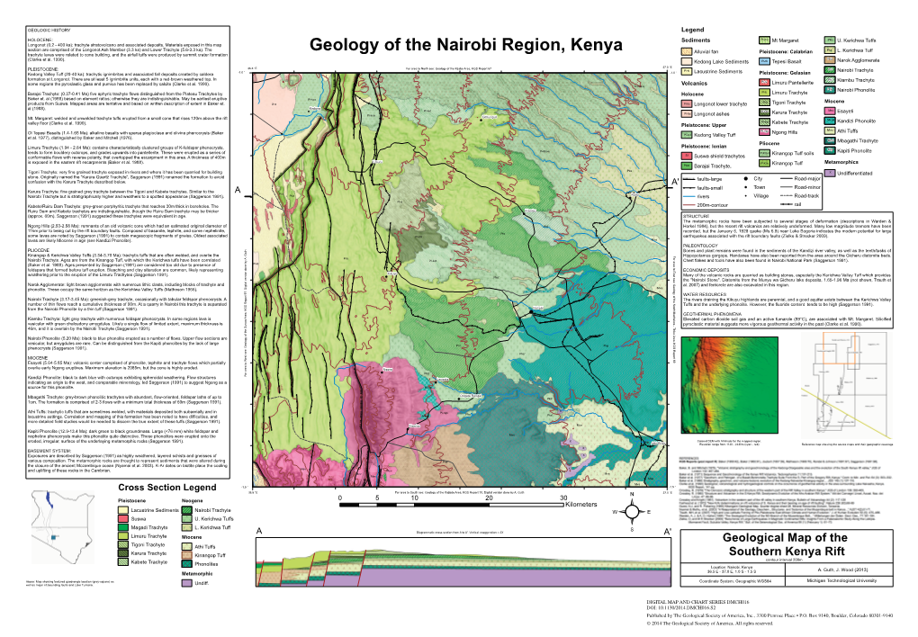 Geology of the Nairobi Region, Kenya