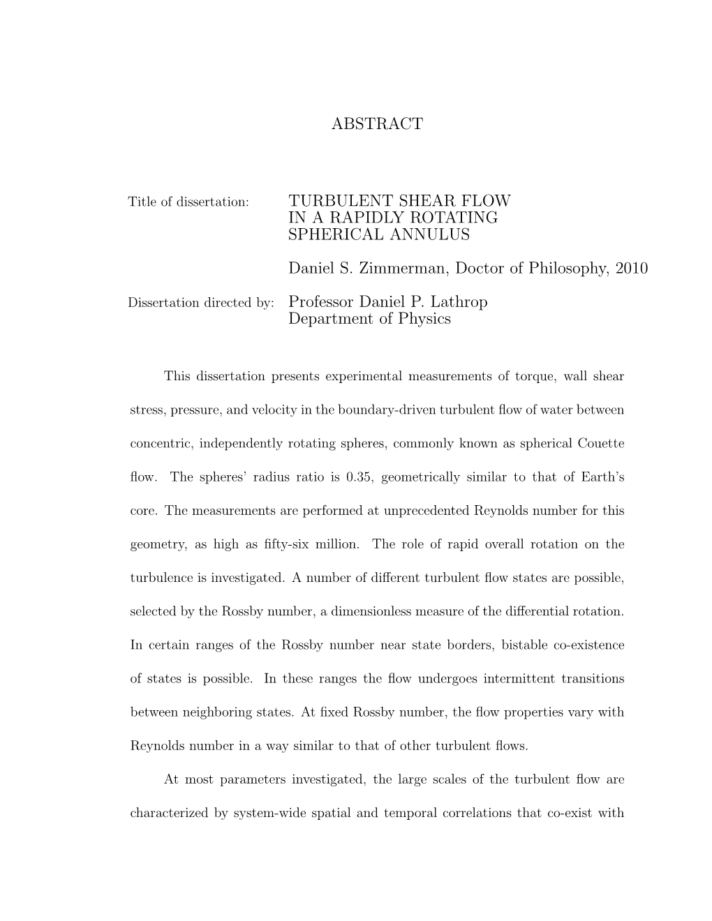 Abstract Turbulent Shear Flow in a Rapidly Rotating