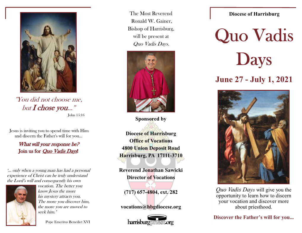 Quo Vadis Days Brochure