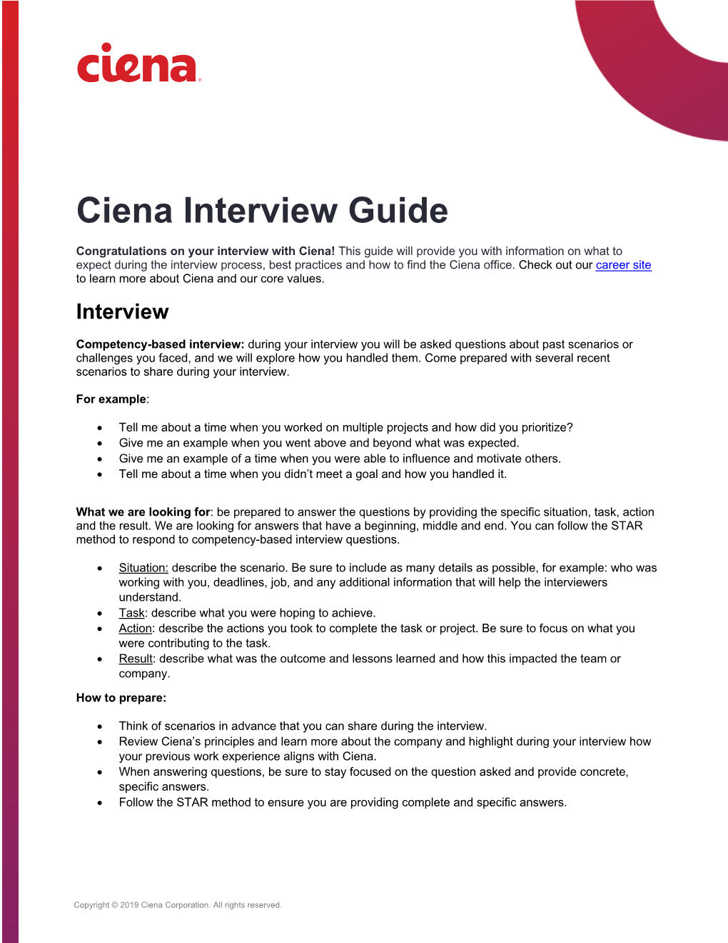 Ciena Interview Guide