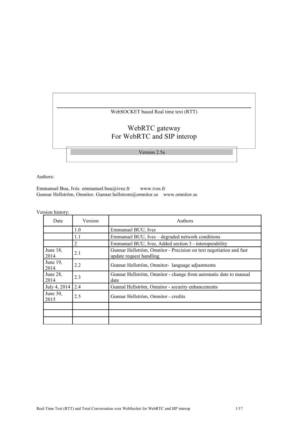 Technical Design Specification s1