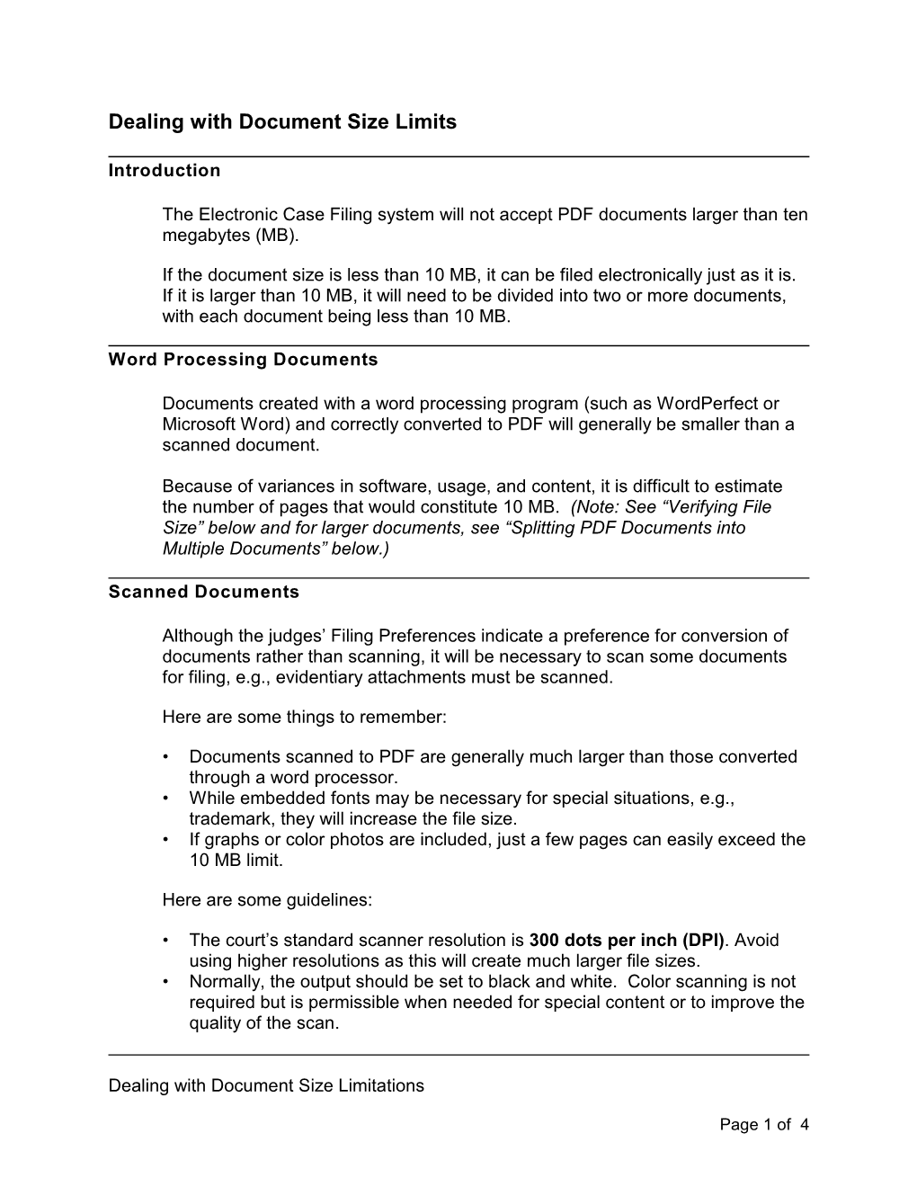 Dealing with Document Size Limits