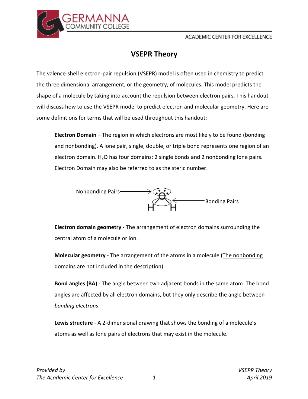 VSEPR Theory