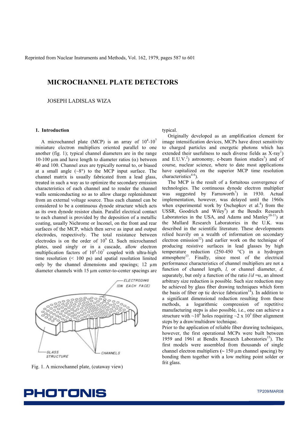 Microchannel Plate Detectors
