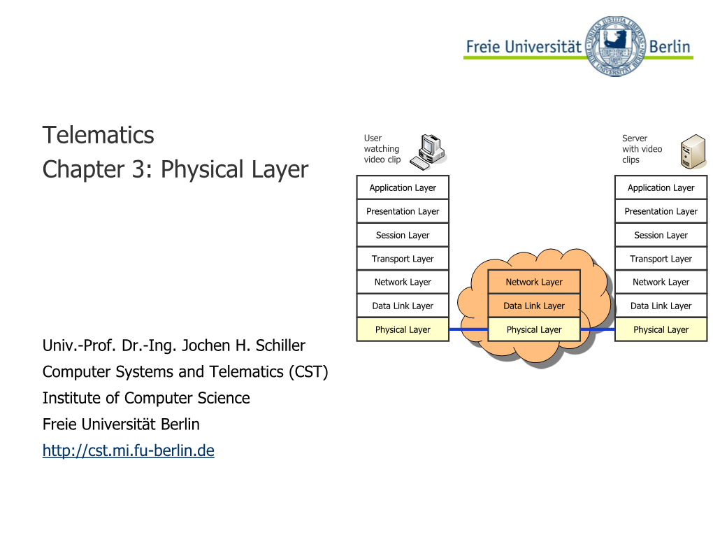 Telematics Chapter 3: Physical Layer