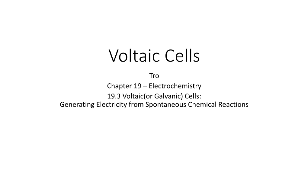 Voltaic Cells