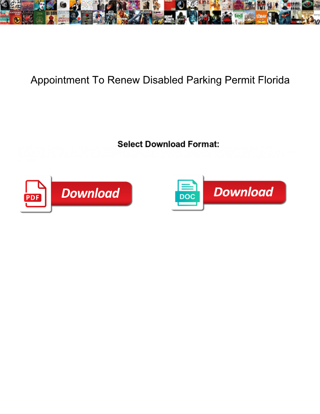 Appointment to Renew Disabled Parking Permit Florida