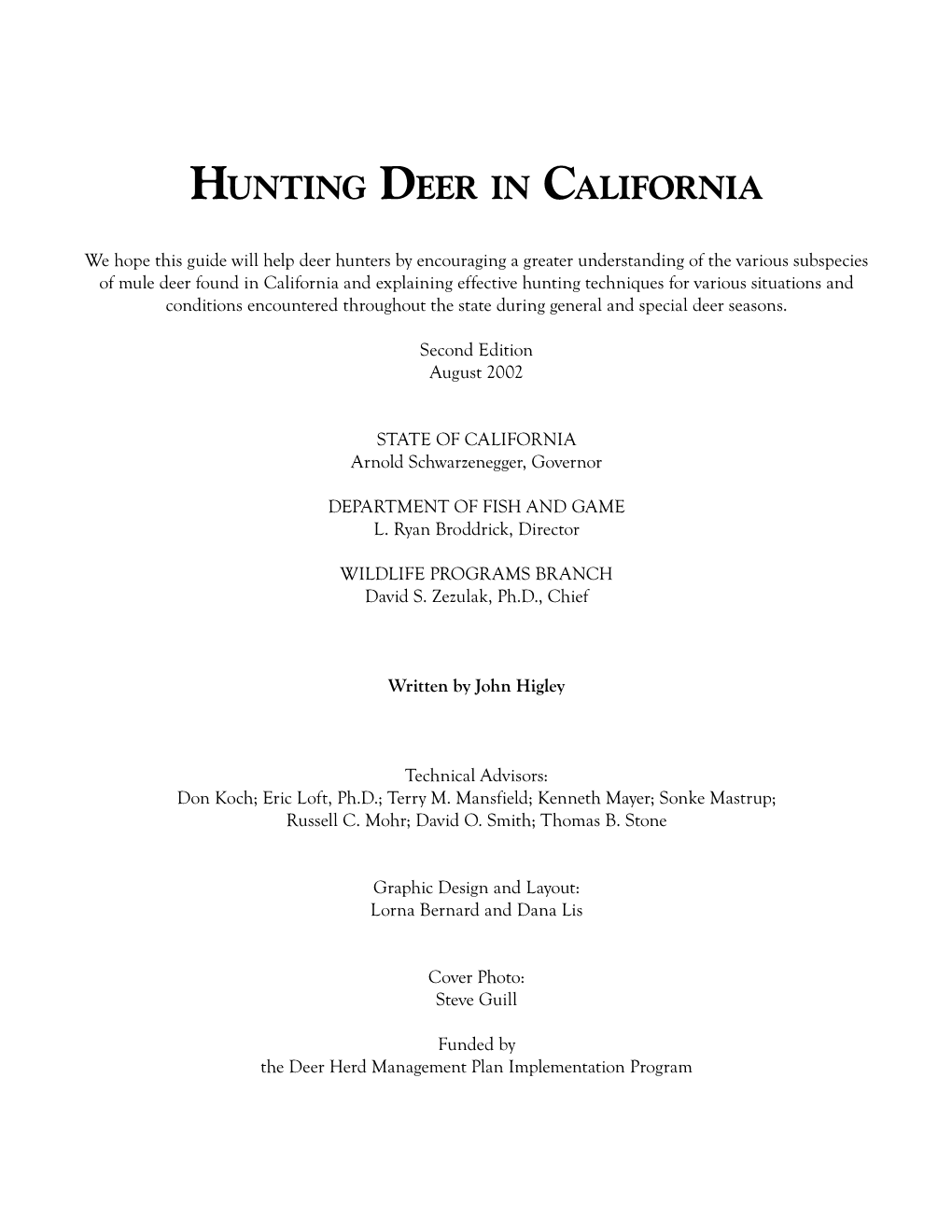 Hunting Deer in California