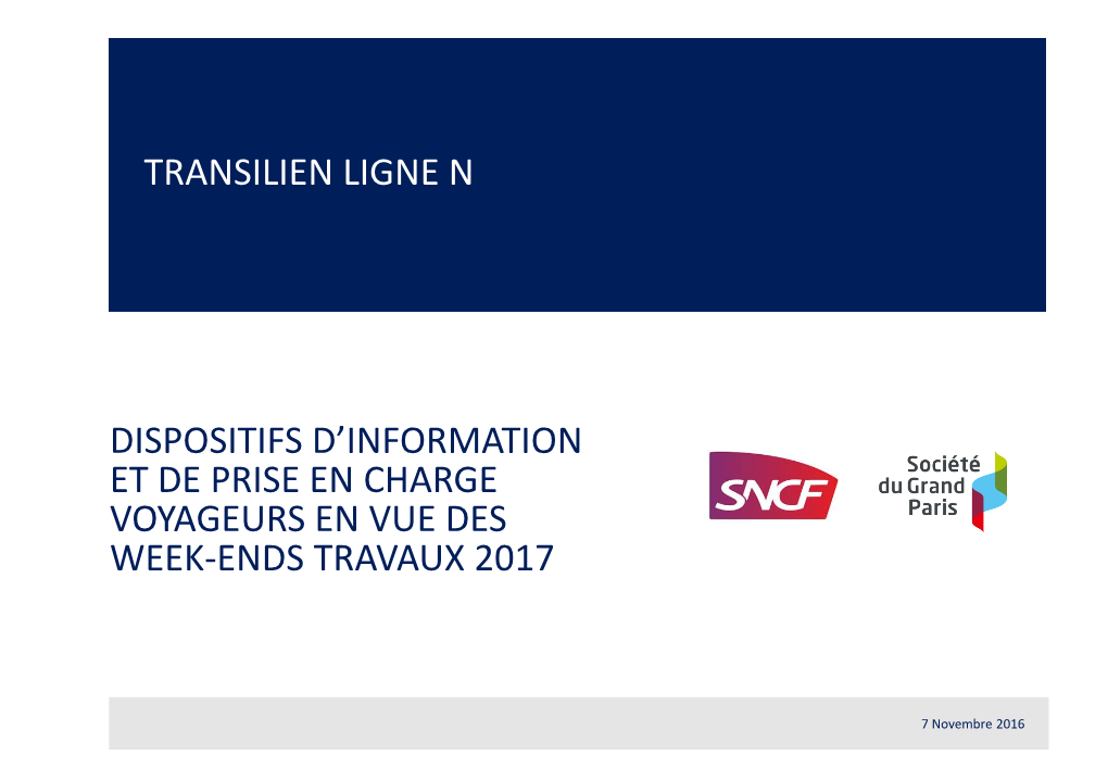 Travaux WE 2017 Itinéraires De Substitution (Focus Gares)