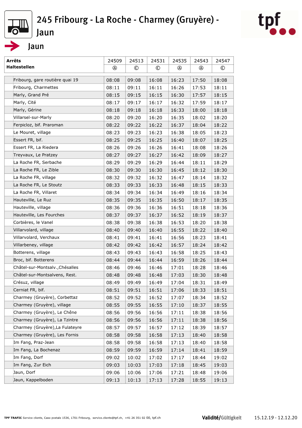 Horaires De Lignes