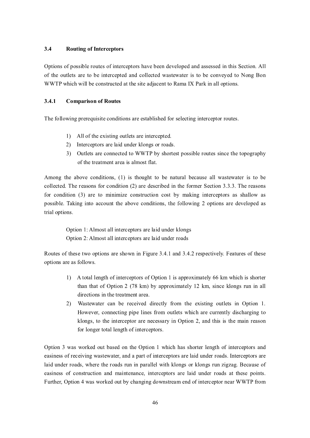 3.4 Routing of Interceptors Options of Possible Routes of Interceptors Have