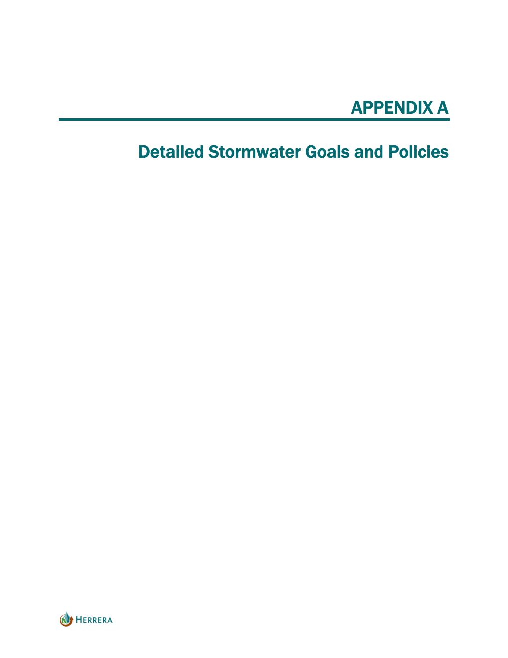 2020 Stormwater Comprehensive Plan Appendices