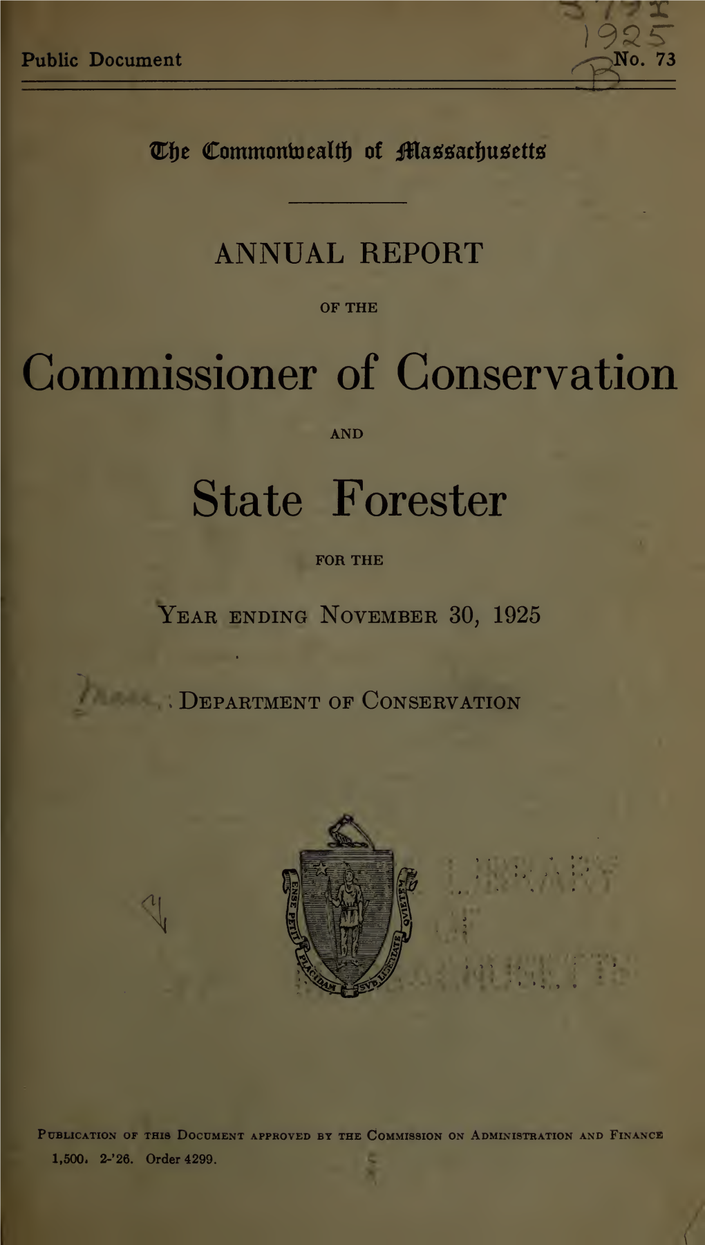 Annual Report of the Commissioner of Conservation