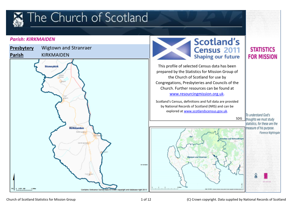 Parish: KIRKMAIDEN Presbytery Parish Wigtown and Stranraer