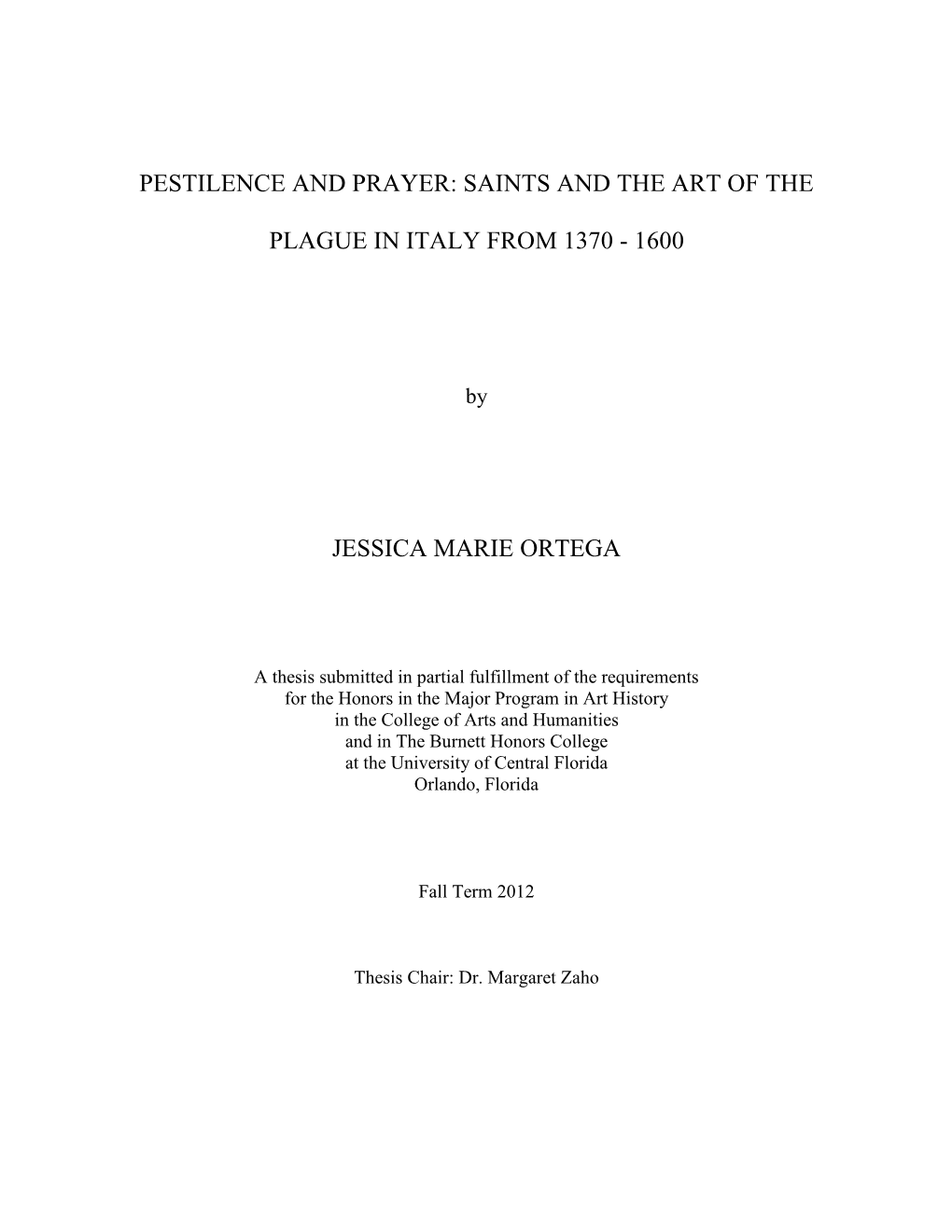 Pestilence and Prayer: Saints and the Art of The