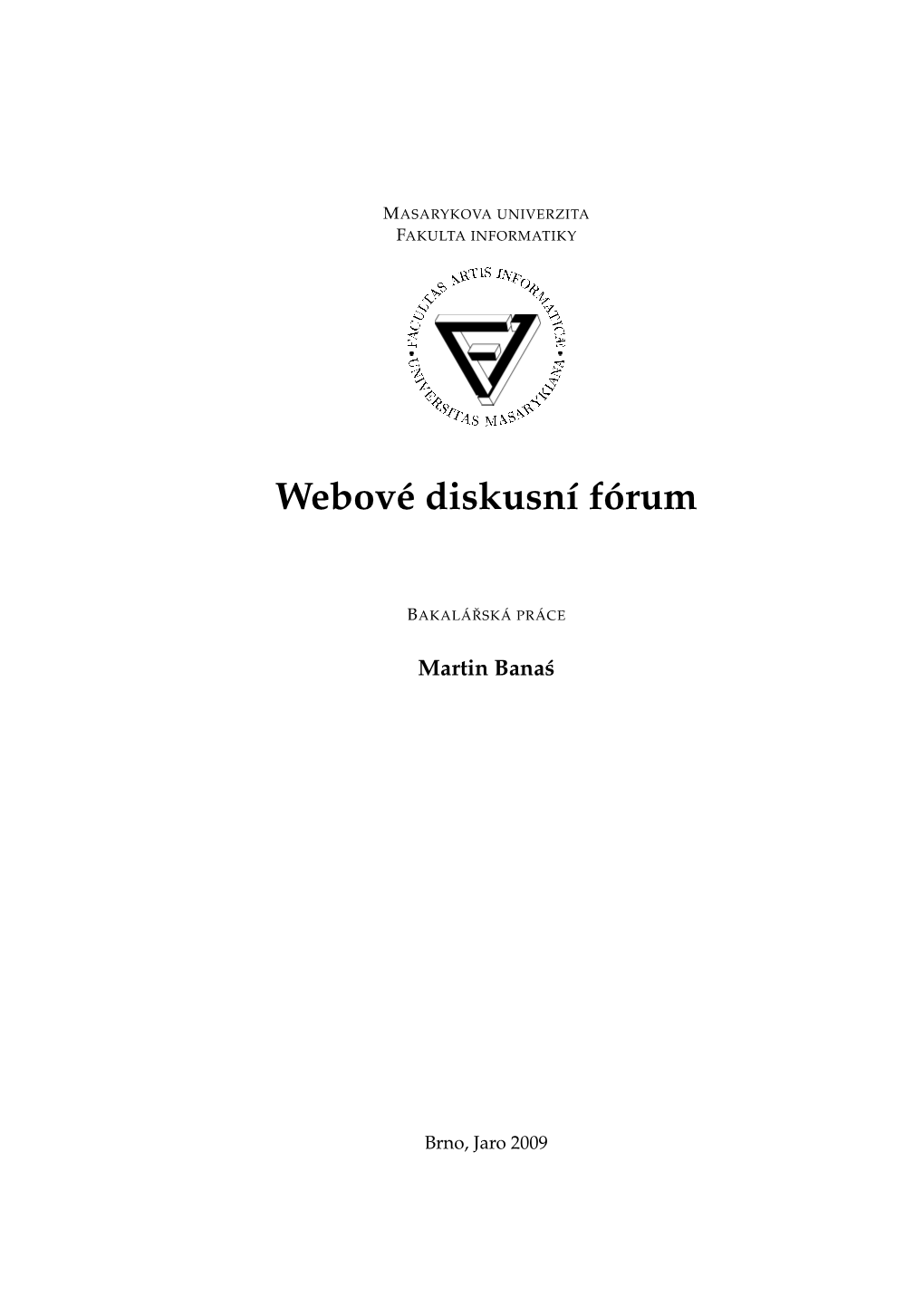 Webové Diskusní Fórum