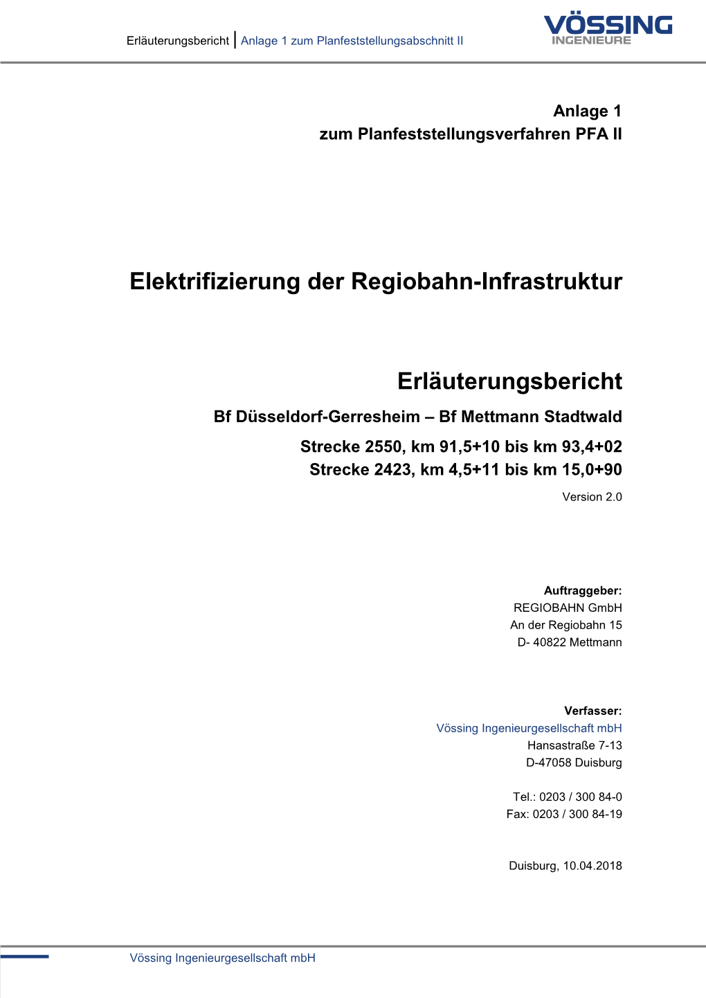 Elektrifizierung Der Regiobahn-Infrastruktur