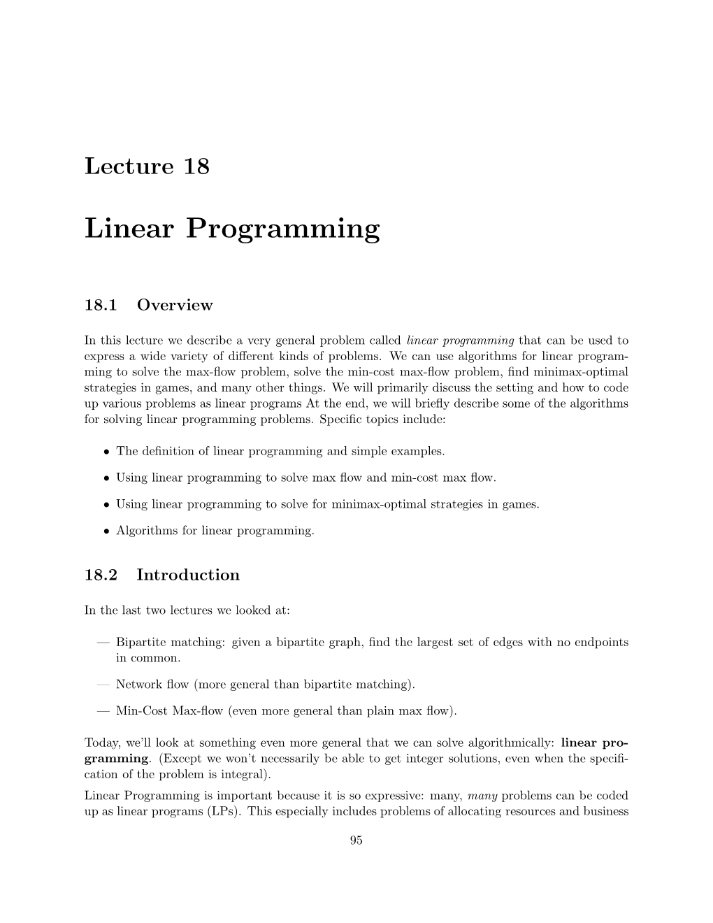 Linear Programming