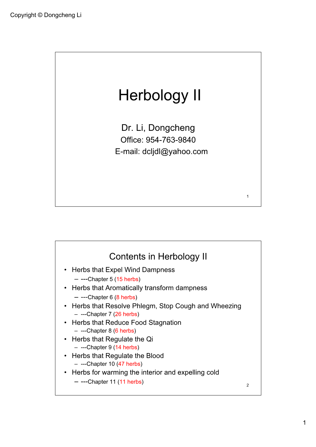Herbology II
