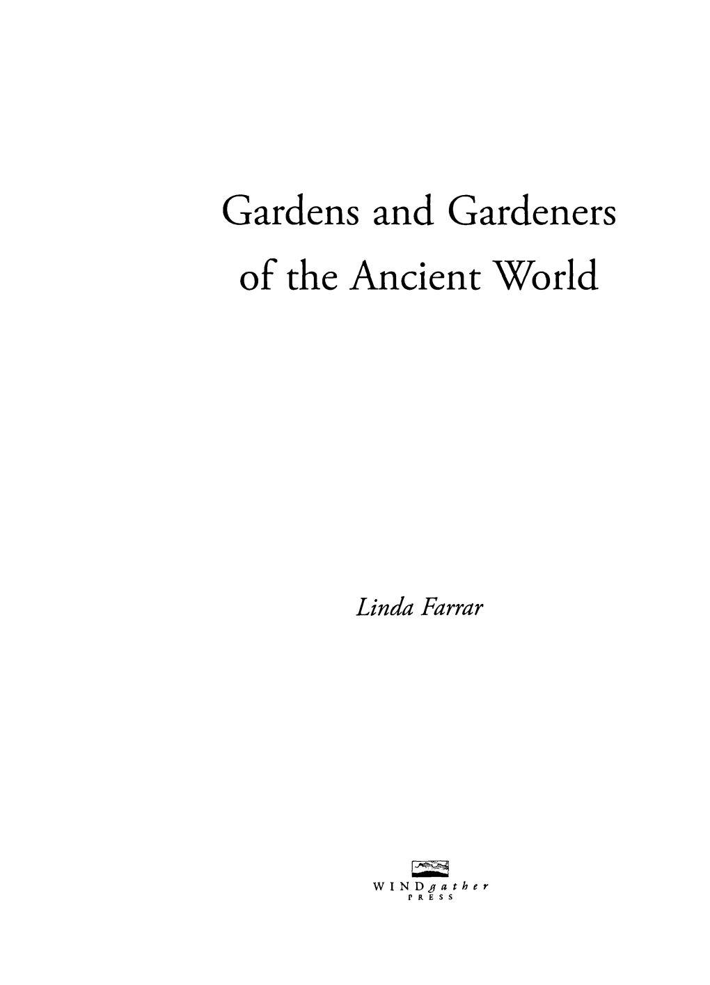 Gardens and Gardeners