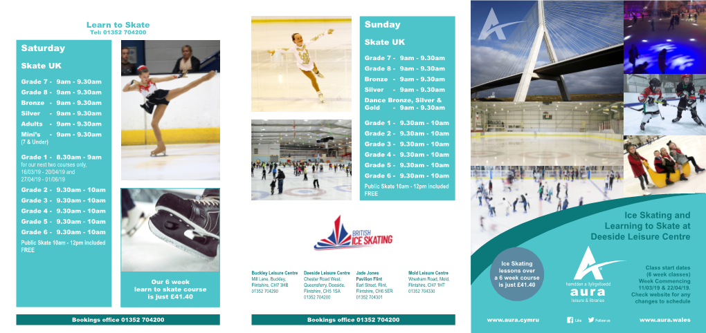 Ice Skating and Learning to Skate at Deeside Leisure Centre Sunday