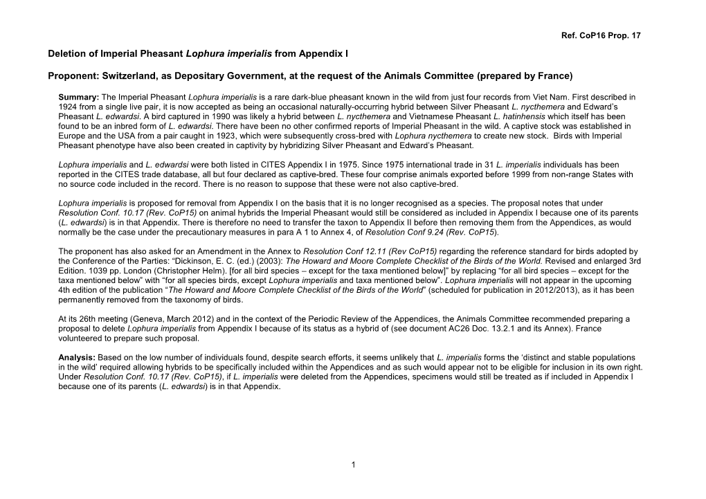 CITES Cop16 Prop. 17 IUCN-TRAFFIC Analysis (PDF, 88KB)