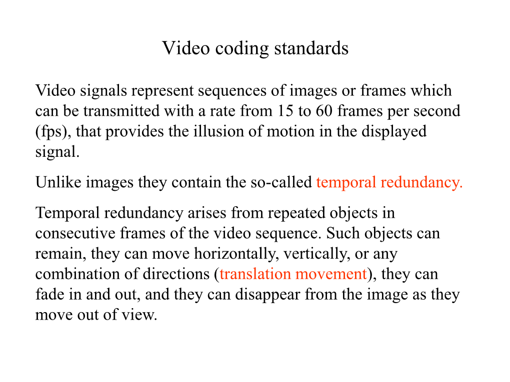 Video Coding Standards