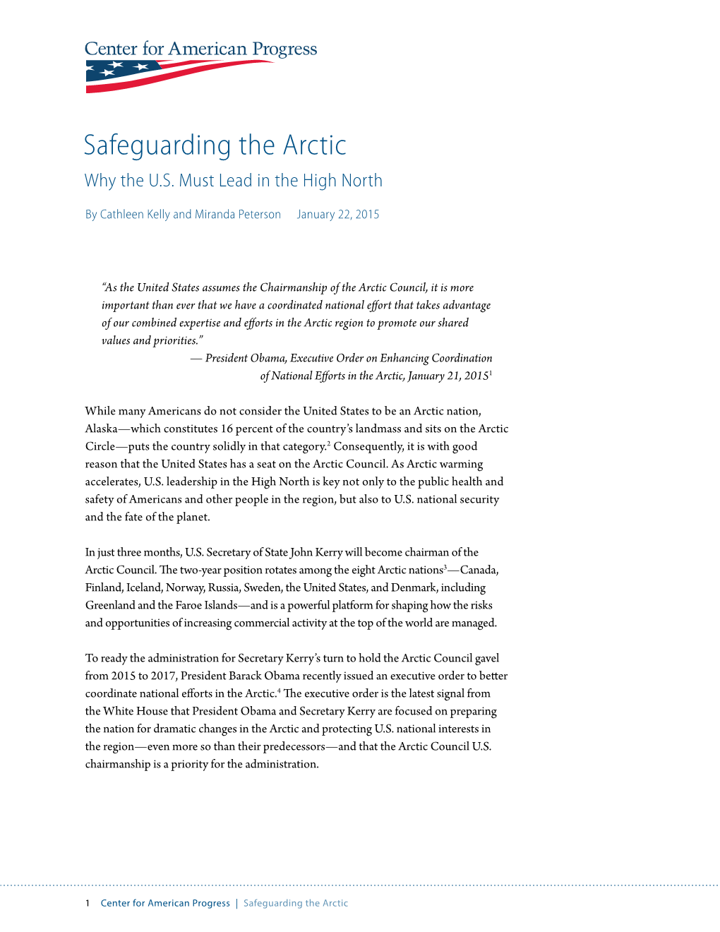 Safeguarding the Arctic Why the U.S