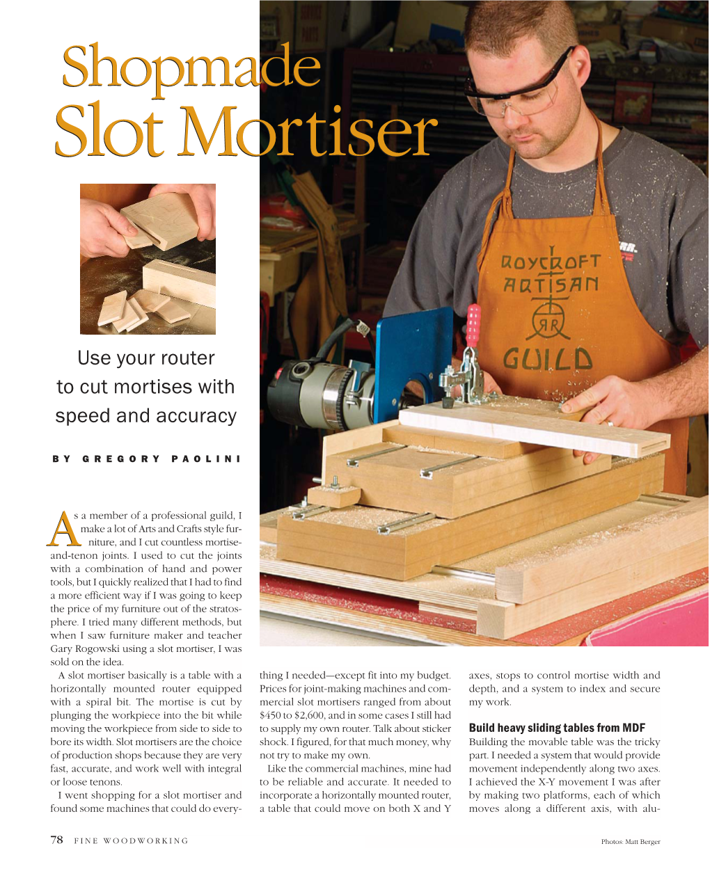 Shopmade Slot Mortiser