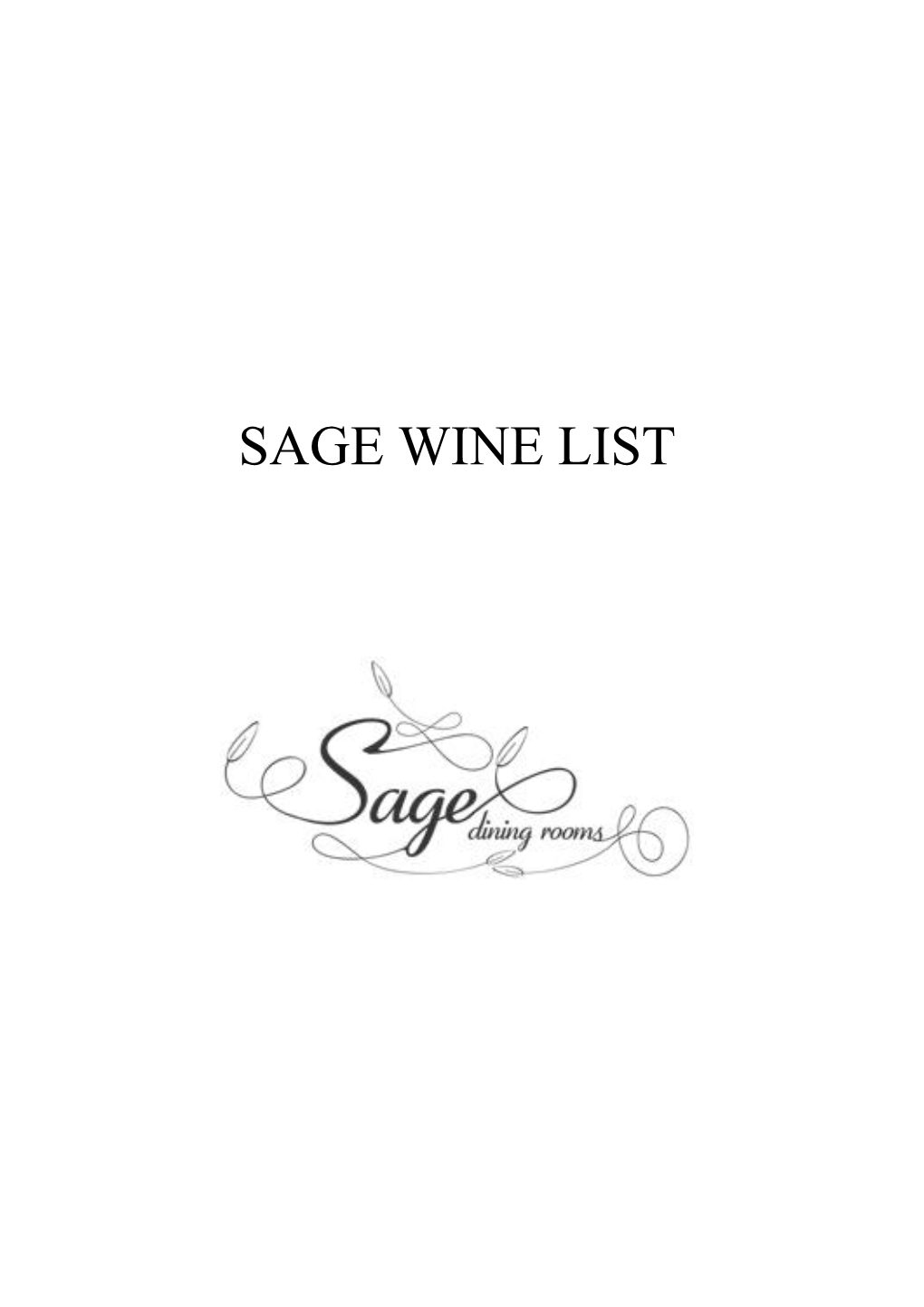 Sage Wine List