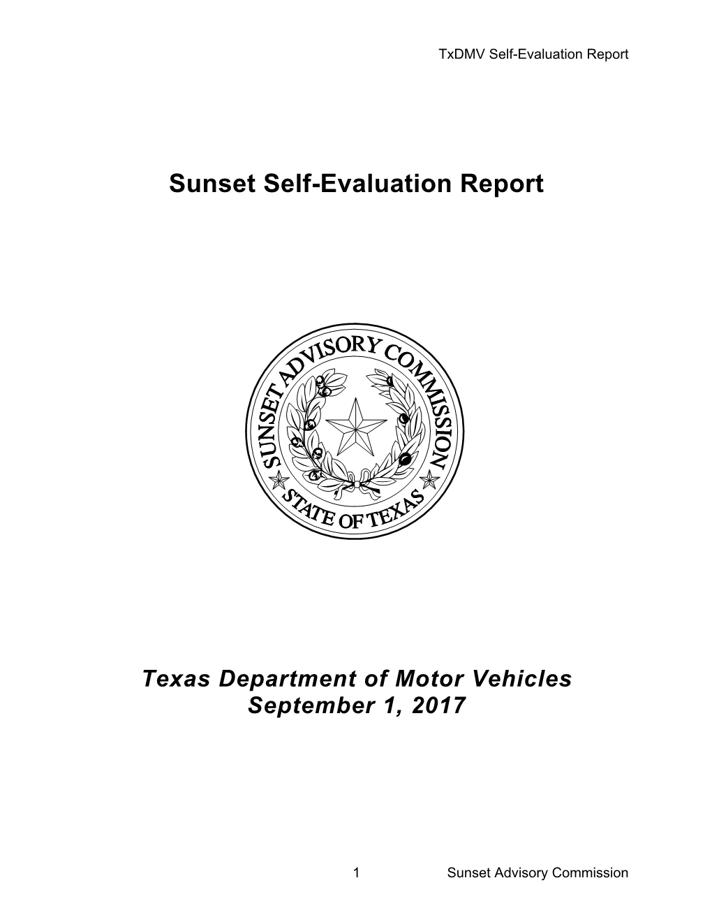 Sunset Self-Evaluation Report