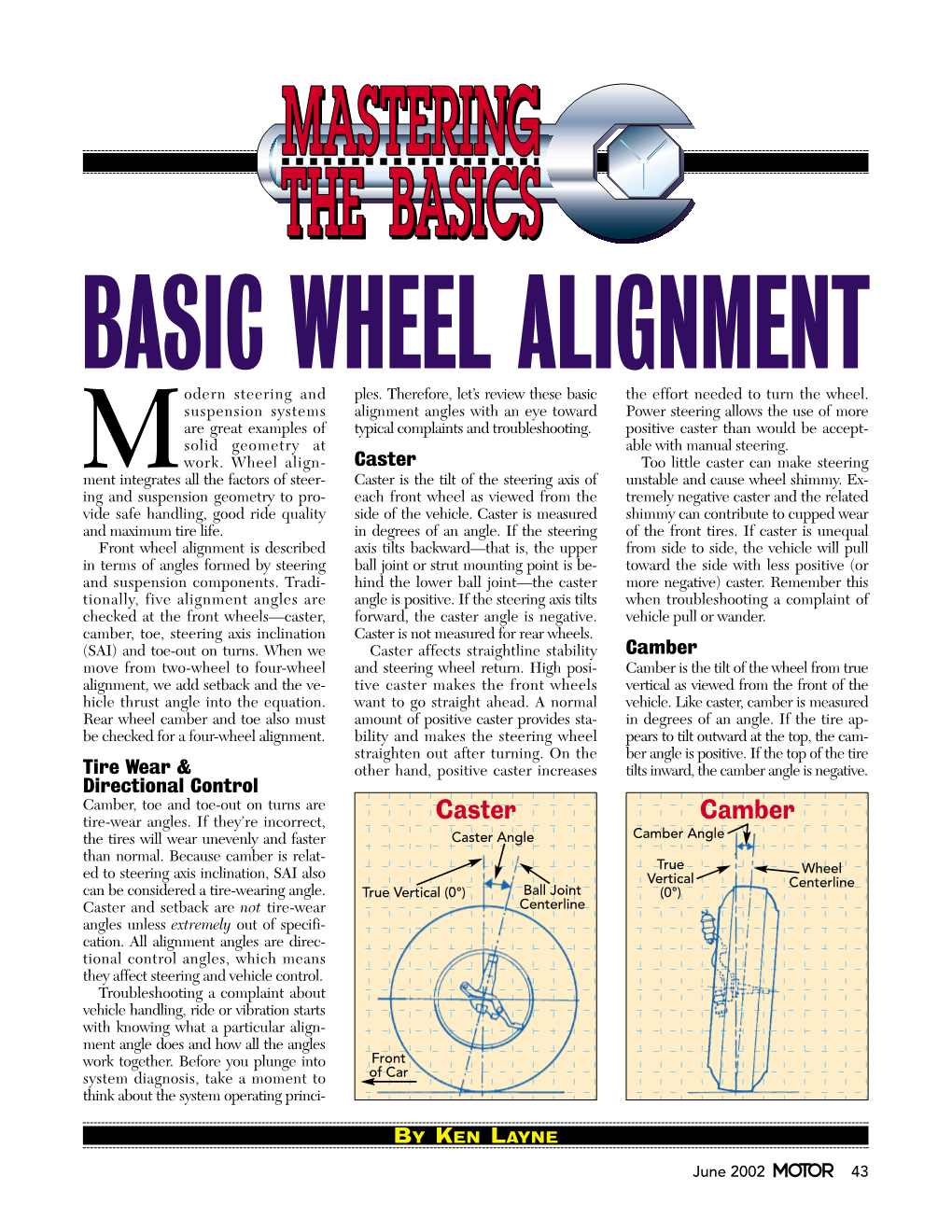 Caster Camber Tire-Wear Angles