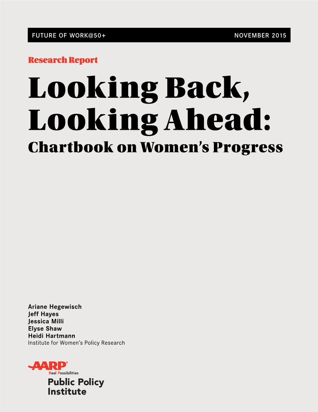 Chartbook on Women's Progress