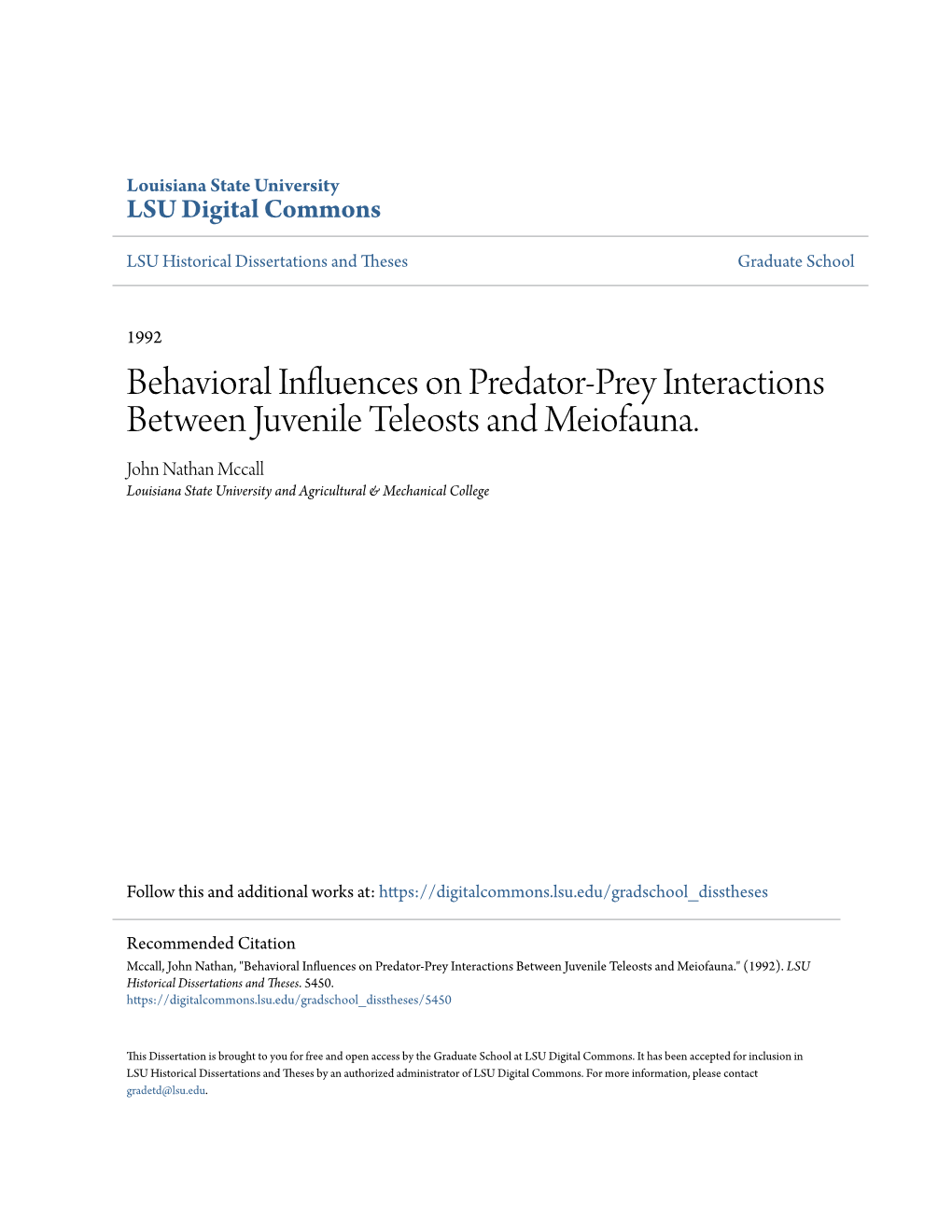 Behavioral Influences on Predator-Prey Interactions Between Juvenile Teleosts and Meiofauna