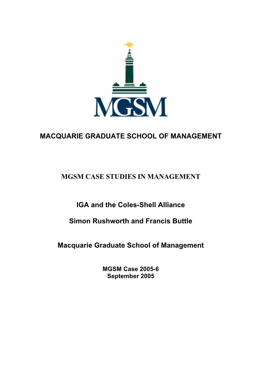 Macquarie Graduate School of Management