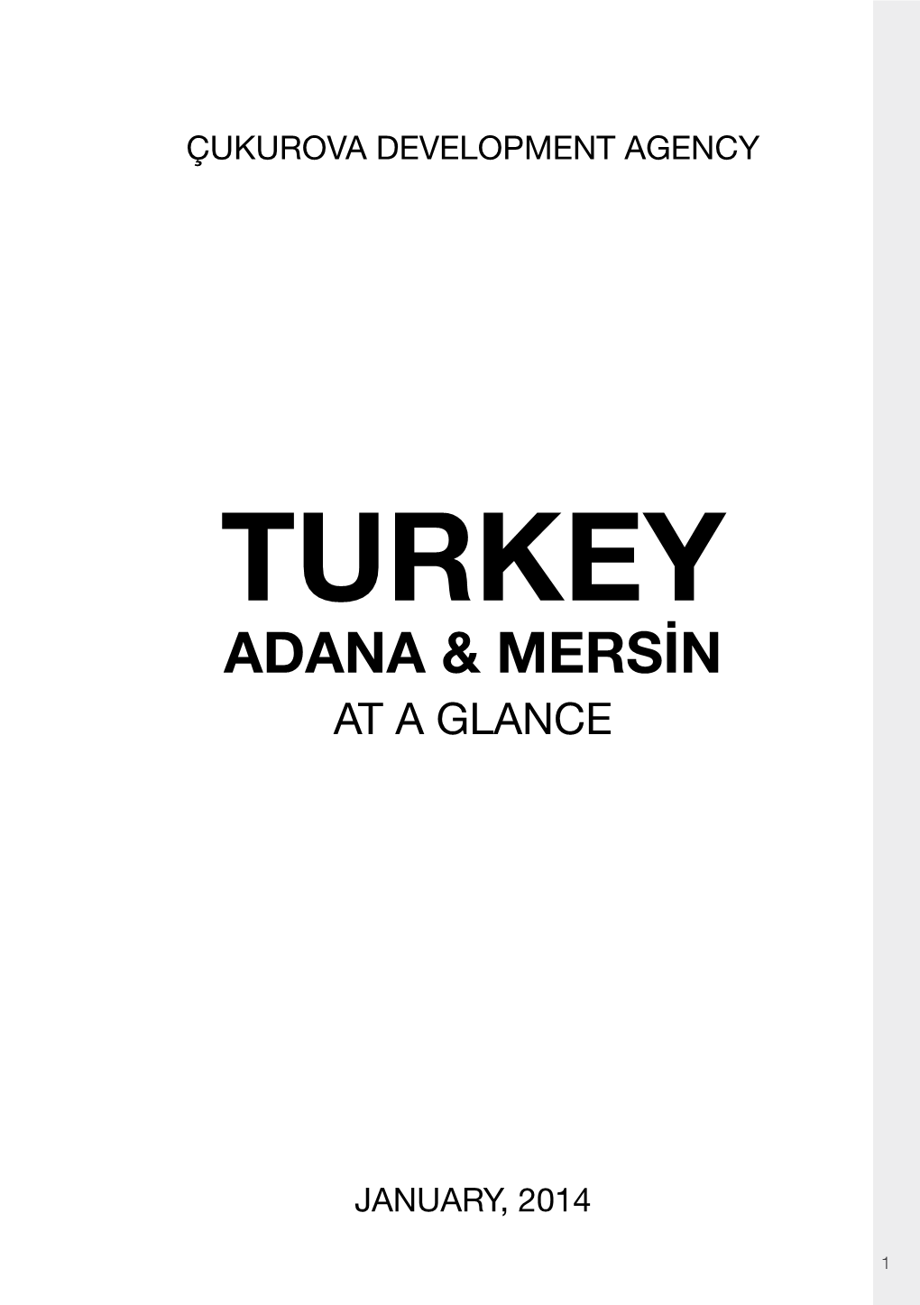 Turkey, Adana and Mersin at a Glance” First Edition