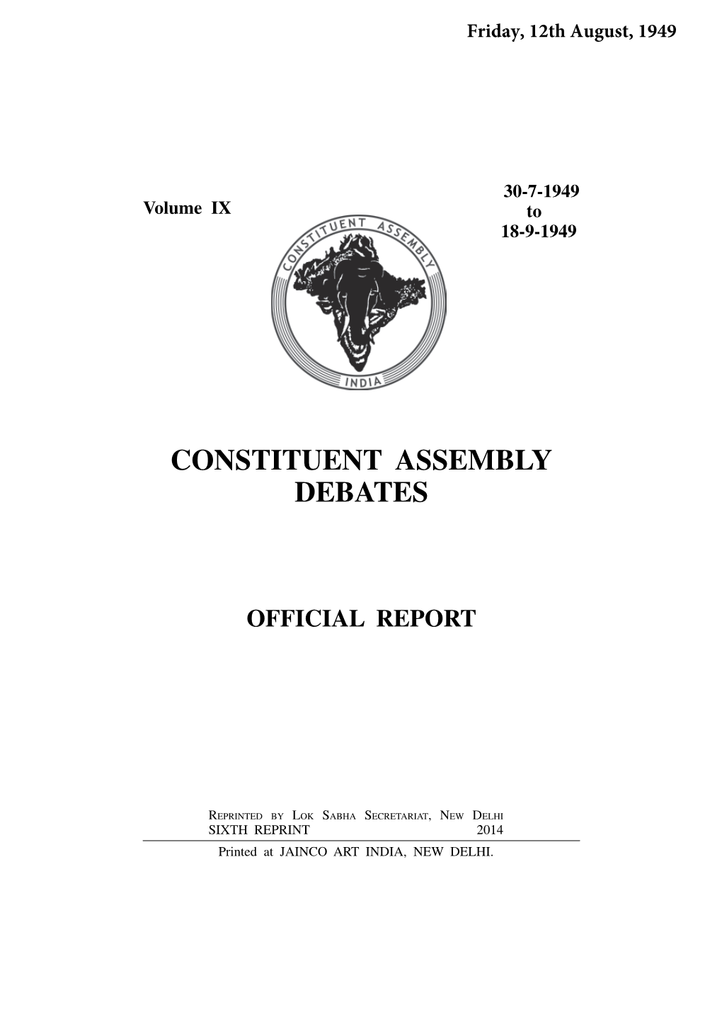 Constituent Assembly Debates