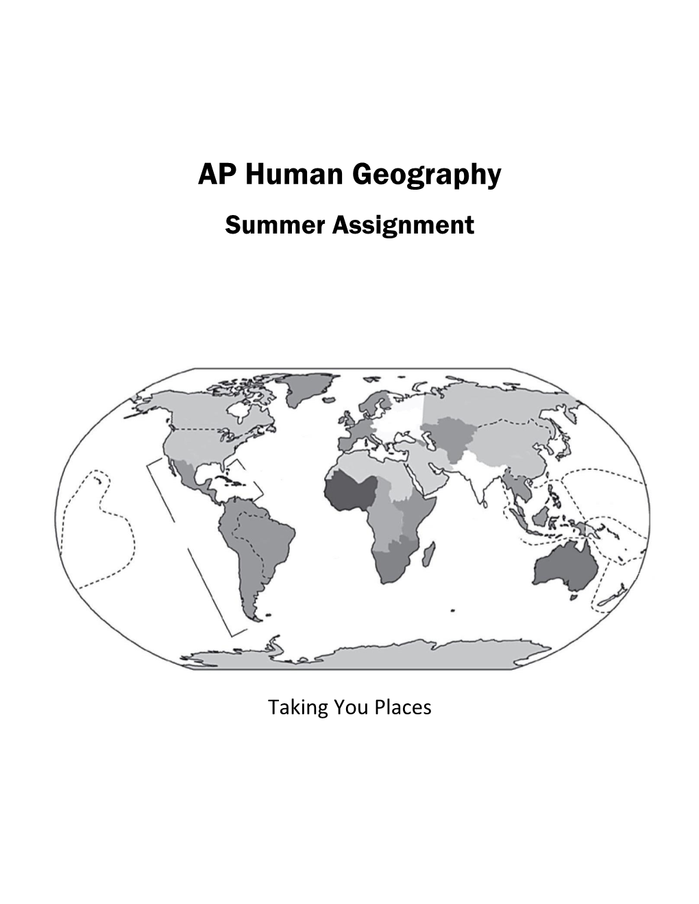 AP Human Geography Summer Assignment