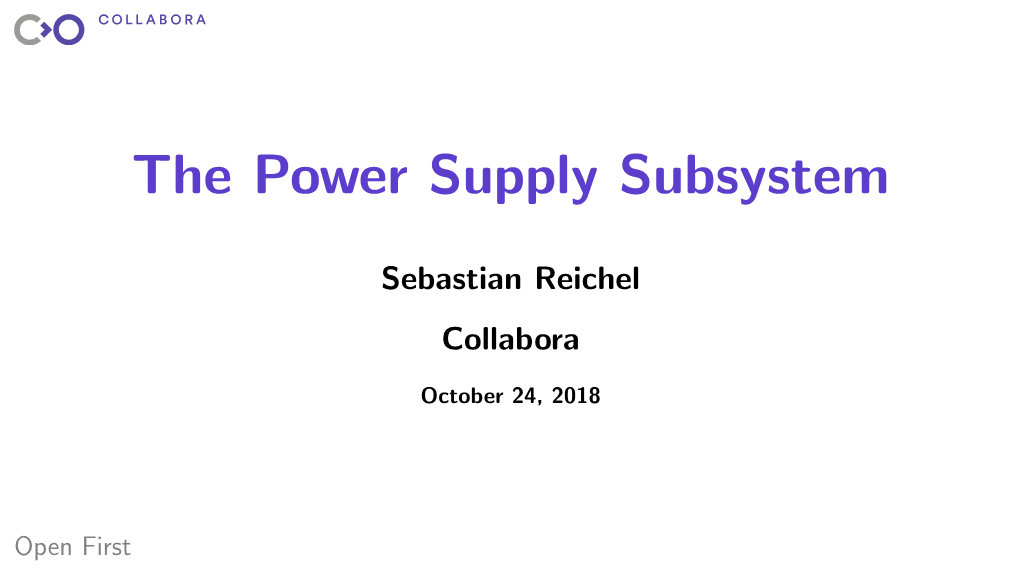 The Power Supply Subsystem