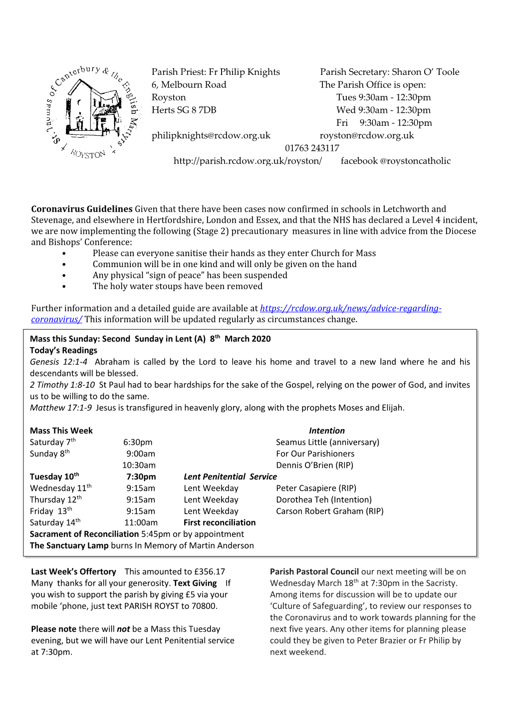 Coronavirus Guidelines Given That There Have Been Cases Now