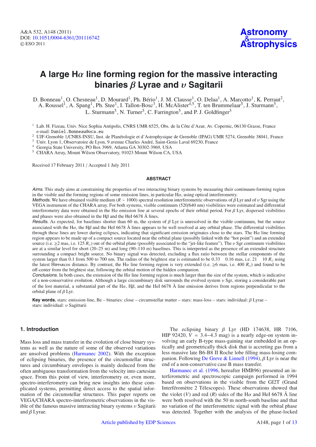 A Large Hα Line Forming Region for the Massive Interacting Binaries Β