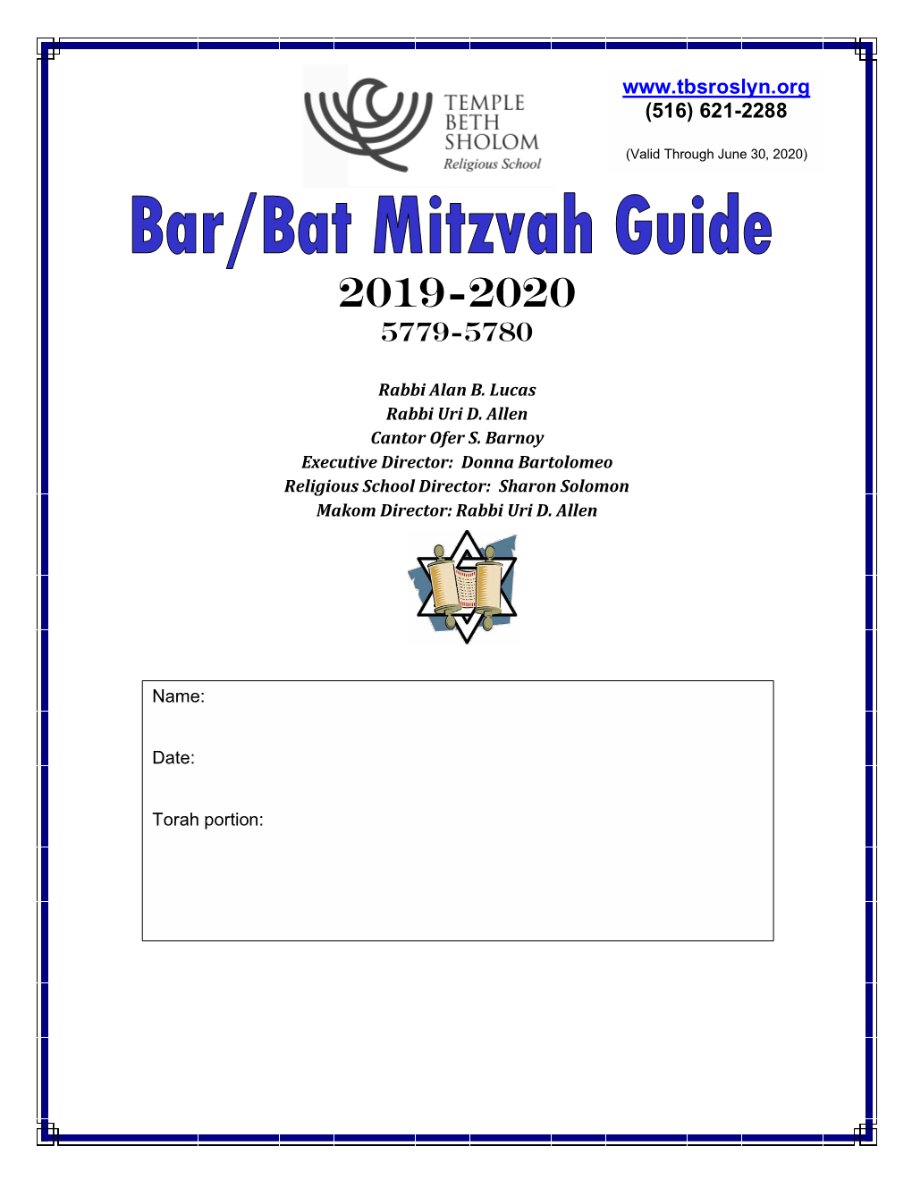 Bar/Bat Mitzvah Fees