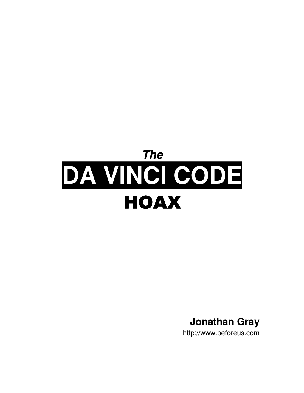 Da Vinci Code Hoax