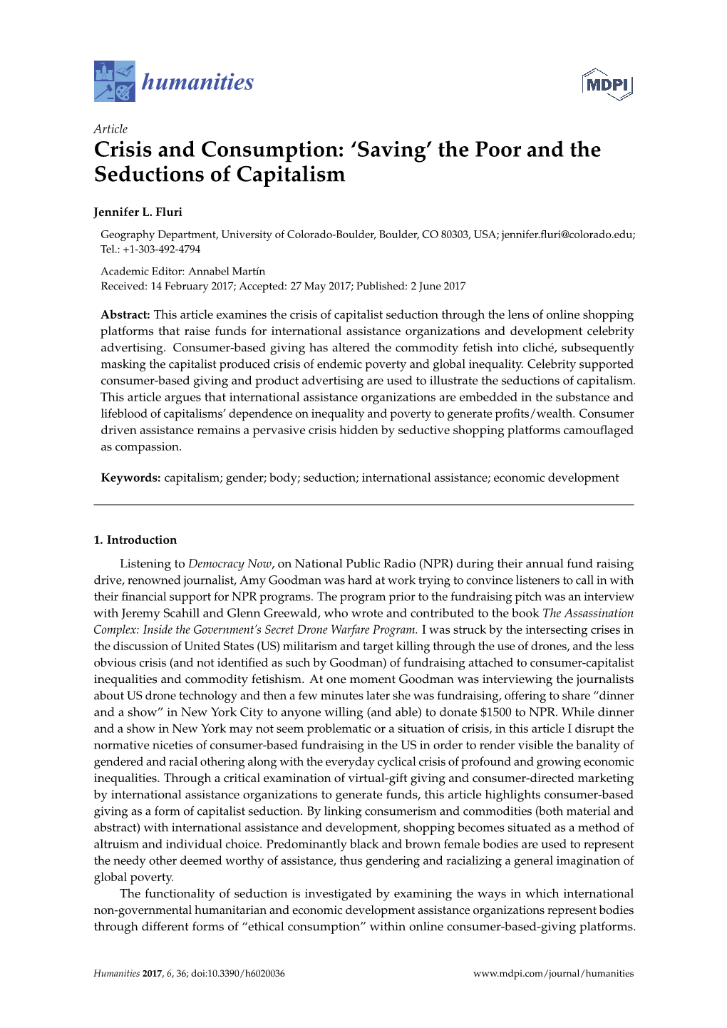 'Saving' the Poor and the Seductions of Capitalism