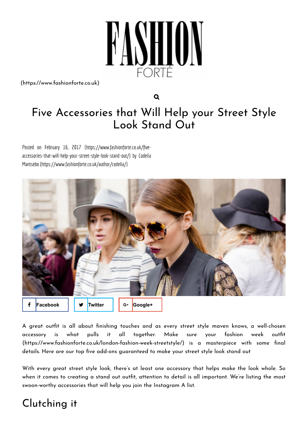 Five Accessories That Will Help Your Street Style Look Stand Out