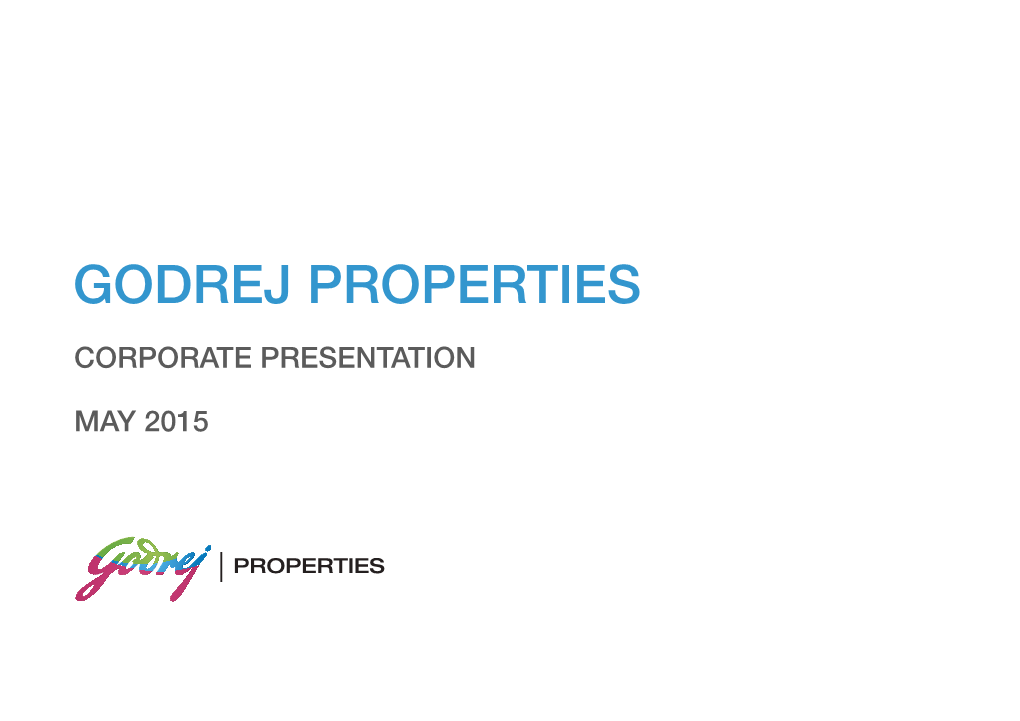 Corporate Presentation May 2015