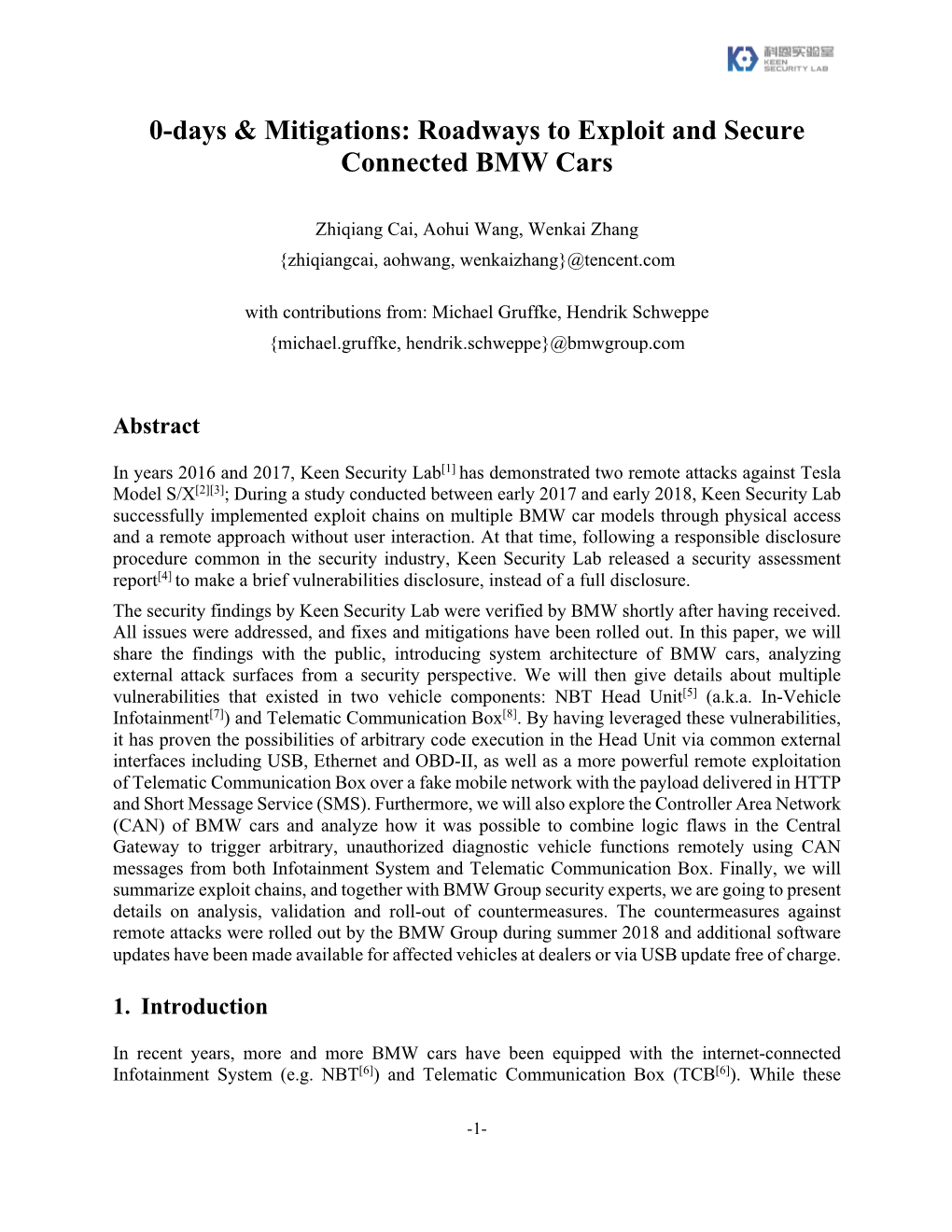 Roadways to Exploit and Secure Connected BMW Cars