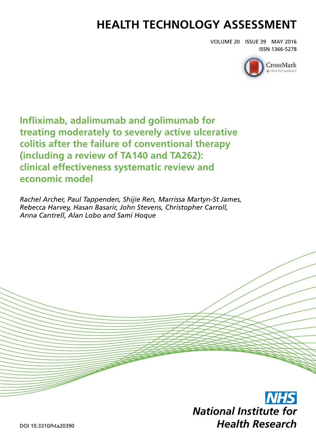 Infliximab, Adalimumab and Golimumab for Treating Moderately