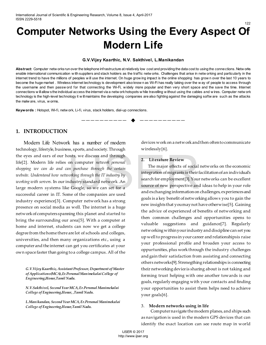 Computer Networks Using the Every Aspect of Modern Life