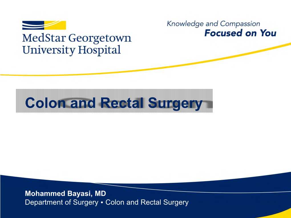 Surgery for Colon and Rectal Cancer
